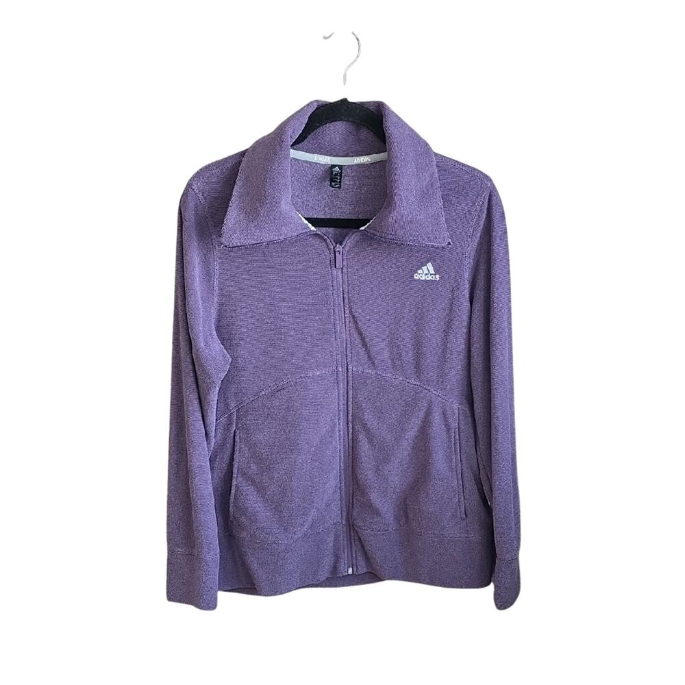 Adidas Golf Purple Fleece Full Zip Jacket Womens Size Large